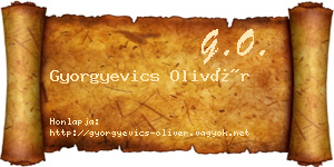 Gyorgyevics Olivér névjegykártya