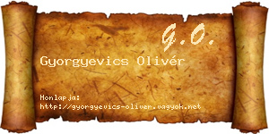 Gyorgyevics Olivér névjegykártya