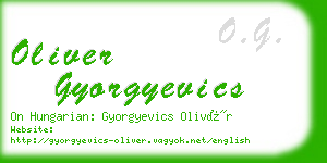 oliver gyorgyevics business card